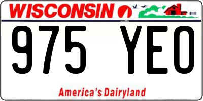 WI license plate 975YEO