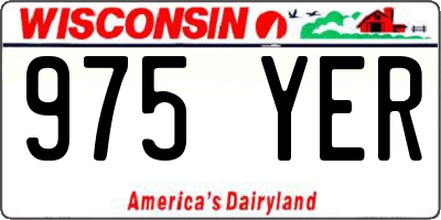 WI license plate 975YER
