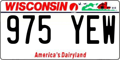 WI license plate 975YEW