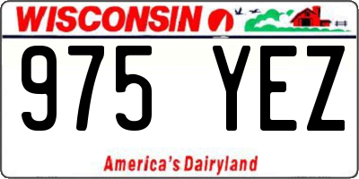 WI license plate 975YEZ