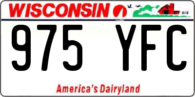 WI license plate 975YFC