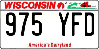 WI license plate 975YFD