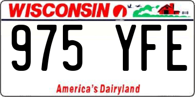 WI license plate 975YFE