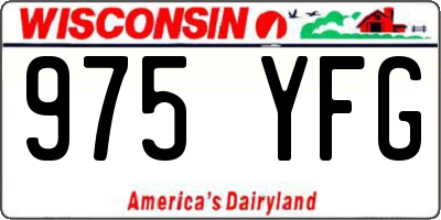 WI license plate 975YFG