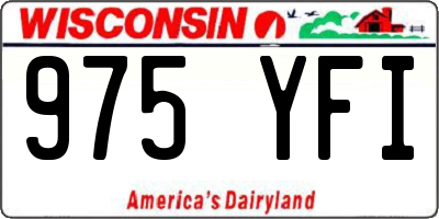 WI license plate 975YFI