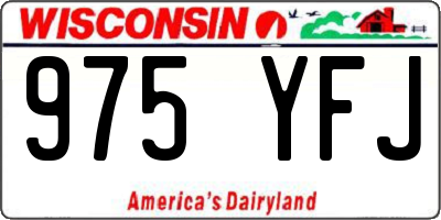 WI license plate 975YFJ