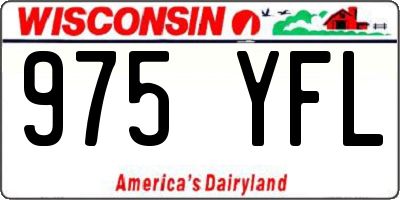 WI license plate 975YFL