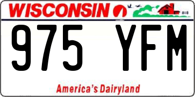 WI license plate 975YFM