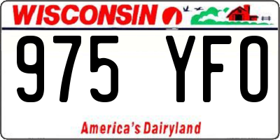 WI license plate 975YFO
