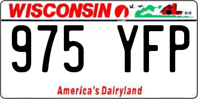 WI license plate 975YFP