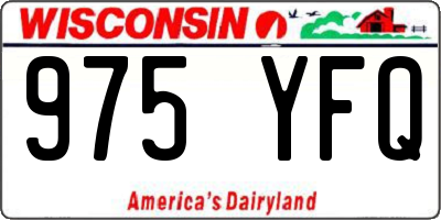 WI license plate 975YFQ