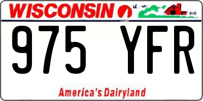 WI license plate 975YFR