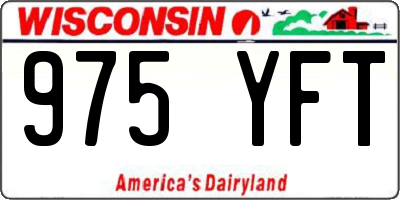 WI license plate 975YFT