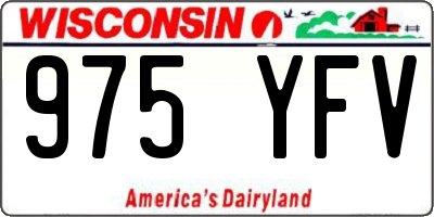 WI license plate 975YFV