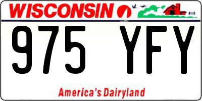 WI license plate 975YFY
