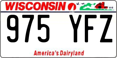 WI license plate 975YFZ