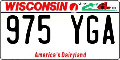 WI license plate 975YGA