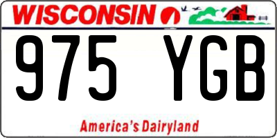 WI license plate 975YGB
