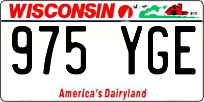 WI license plate 975YGE