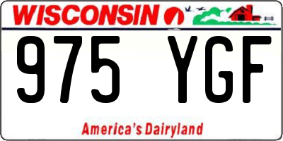 WI license plate 975YGF