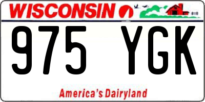 WI license plate 975YGK
