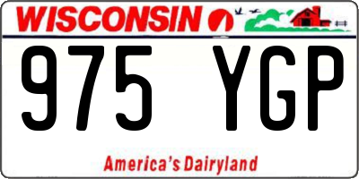 WI license plate 975YGP