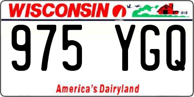 WI license plate 975YGQ