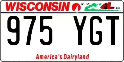 WI license plate 975YGT