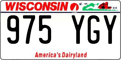 WI license plate 975YGY