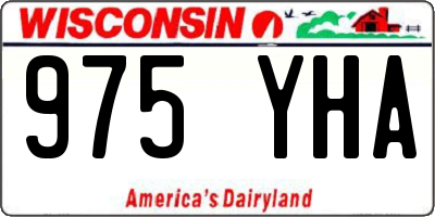WI license plate 975YHA