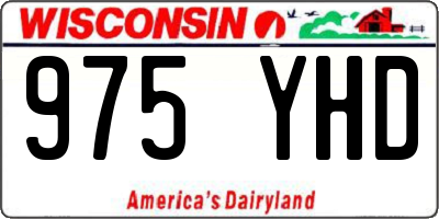 WI license plate 975YHD