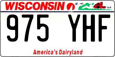 WI license plate 975YHF