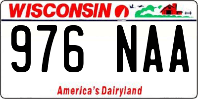WI license plate 976NAA
