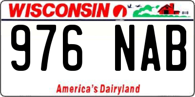 WI license plate 976NAB