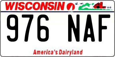 WI license plate 976NAF