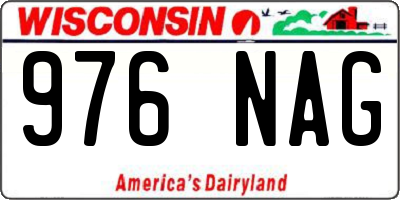 WI license plate 976NAG