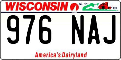 WI license plate 976NAJ
