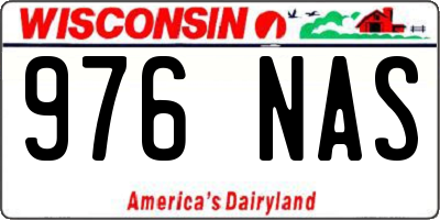 WI license plate 976NAS