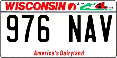 WI license plate 976NAV