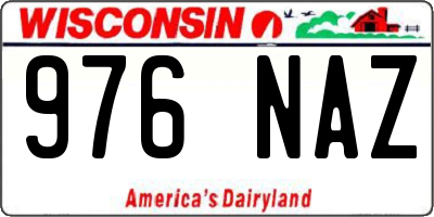 WI license plate 976NAZ