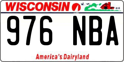 WI license plate 976NBA
