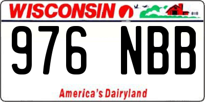 WI license plate 976NBB