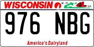 WI license plate 976NBG