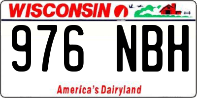 WI license plate 976NBH