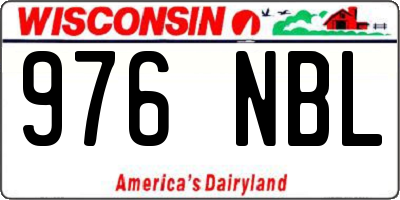 WI license plate 976NBL
