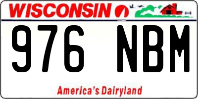 WI license plate 976NBM