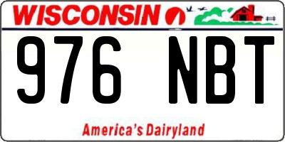 WI license plate 976NBT