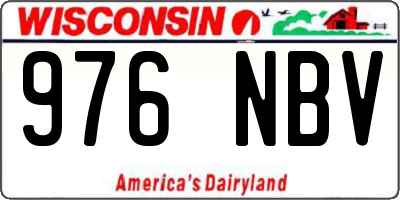 WI license plate 976NBV