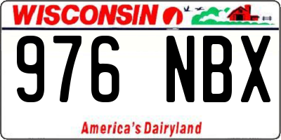 WI license plate 976NBX