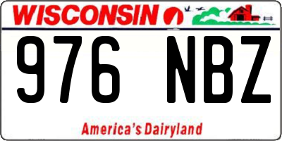 WI license plate 976NBZ